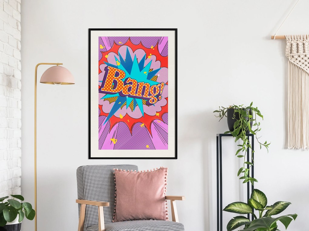 Artgeist Plagát - Bang! [Poster] Veľkosť: 20x30, Verzia: Čierny rám s passe-partout