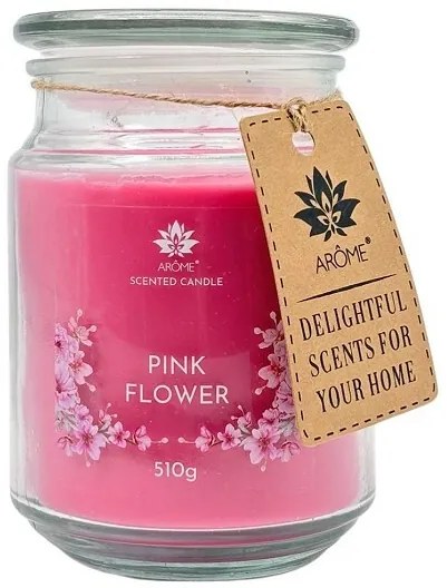 Arome Sviečka 510 g, v skle, Pink flower