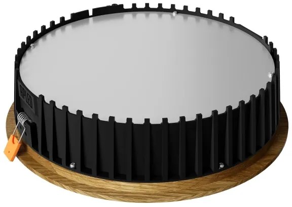 APLED - LED Podhľadové RONDO WOODLINE LED/18W/230V 4000K pr. 26 cm dub masív