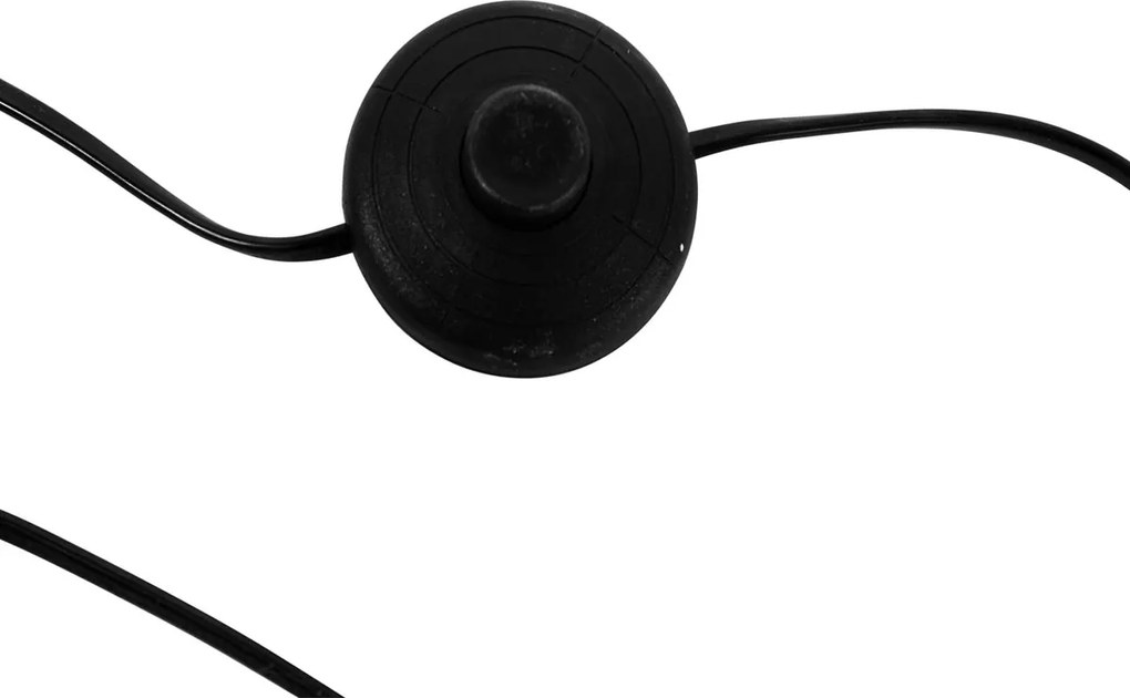 Oceľová oblúková lampa s bielym látkovým tienidlom 50 cm - XXL