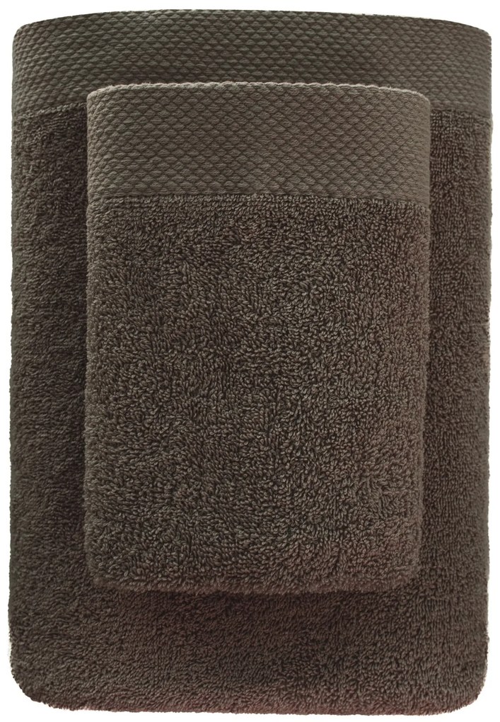 Bavlněný froté ručník BOHO 70x140 cm hnědý