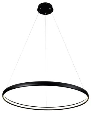 LED luster na lanku čierna CARLO 80 cm