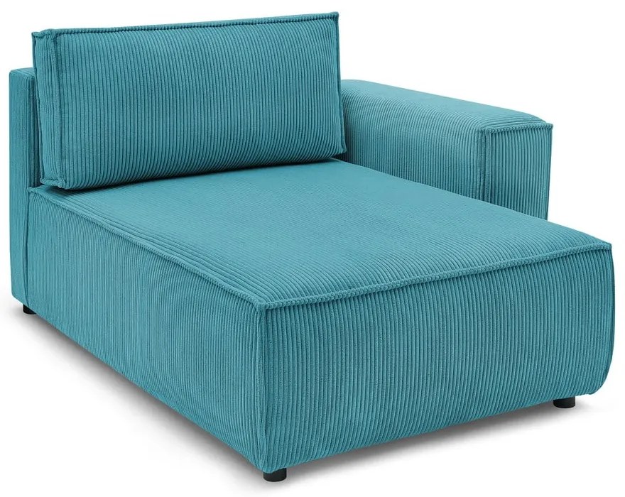 Modrý menčestrový modul pohovky (pravý roh) Nihad modular – Bobochic Paris