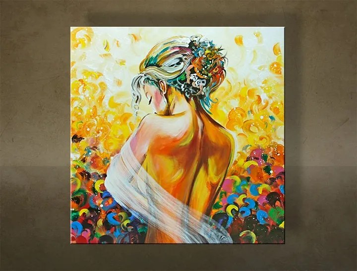 Maľovaný obraz na stenu DeLUXE - ŽENA