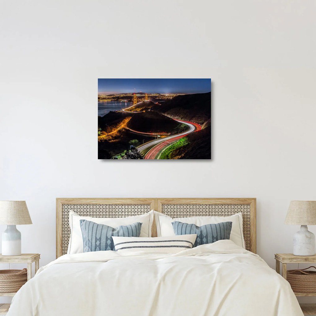 Sklenený obraz - Golden Gate Bridge (70x50 cm)