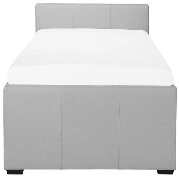Jednolôžková posteľ 90 cm MERMAID (polyester) (sivá) (s roštom). Vlastná spoľahlivá doprava až k Vám domov. 1018524