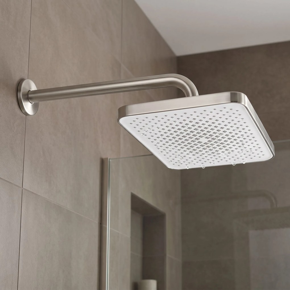 Rea Rea, obdĺžniková dažďová sprcha 380x210 mm, JS-032, brúsená oceľ, REA-P0394