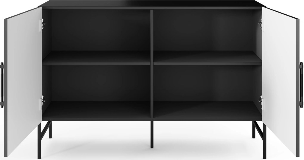 Komoda RAFTT 120x80cm, čierna
