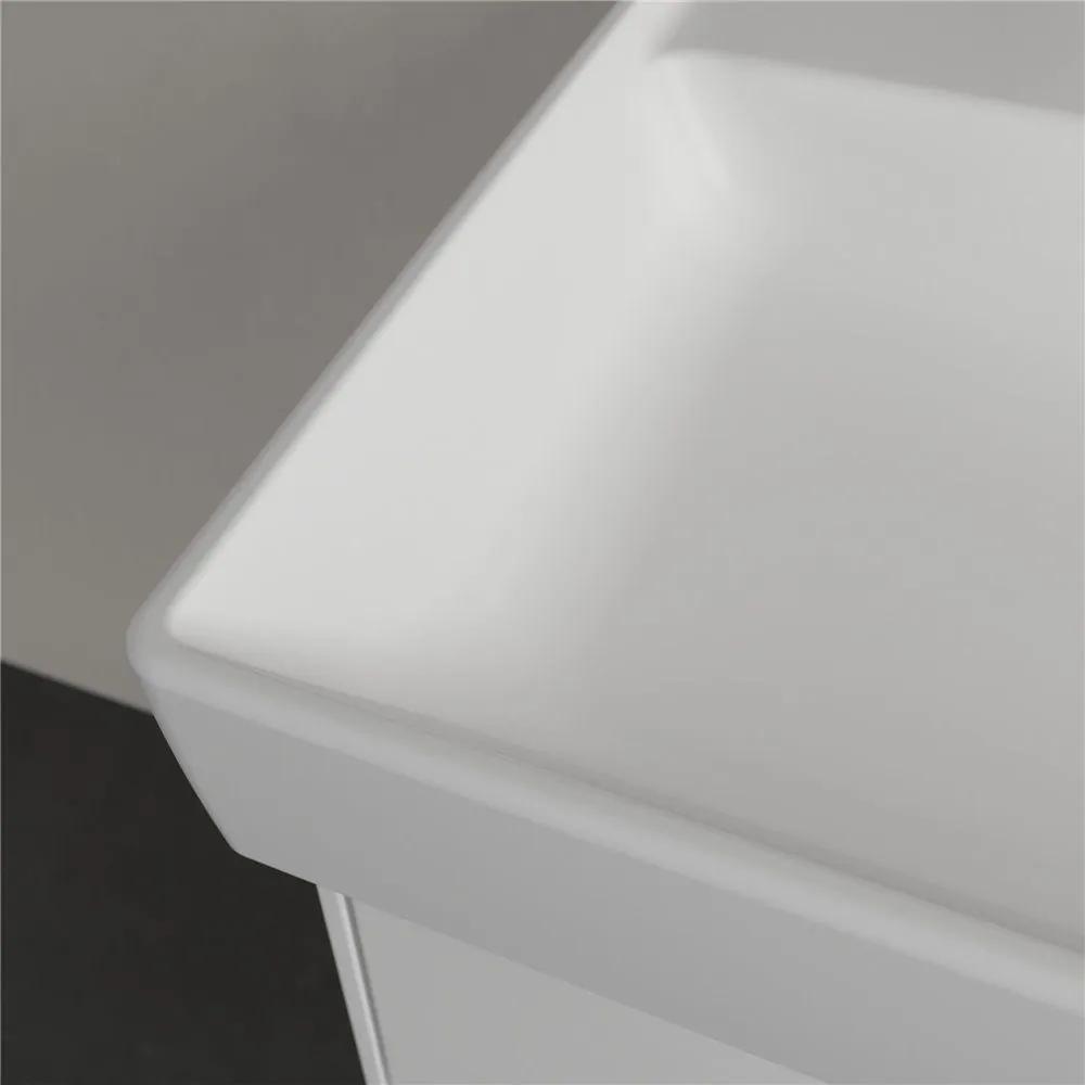 VILLEROY &amp; BOCH Collaro umývadlo na skrinku bez otvoru, bez prepadu, 800 x 470 mm, Stone White, s povrchom CeramicPlus, 4A3383RW