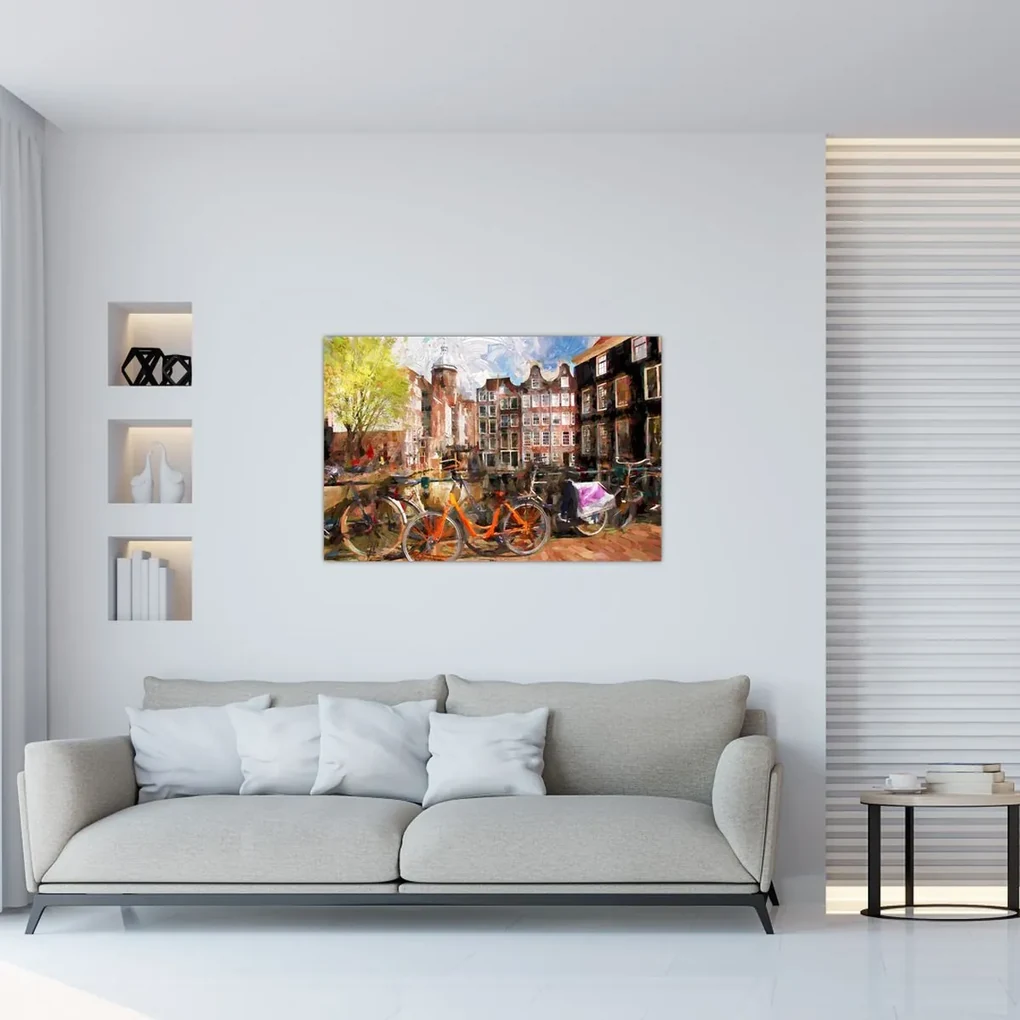 Obraz - Amsterdam, maľba (90x60 cm)