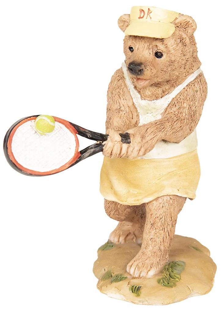 Dekorácie Medveď hrajúci tenis - 8*7*11 cm
