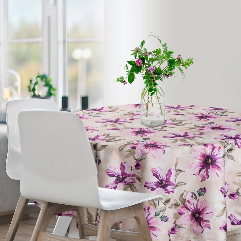 ZÁHRADNÝ VODEODOLNÝ OBRUS GARDEN (FI) 150 CM KVETY