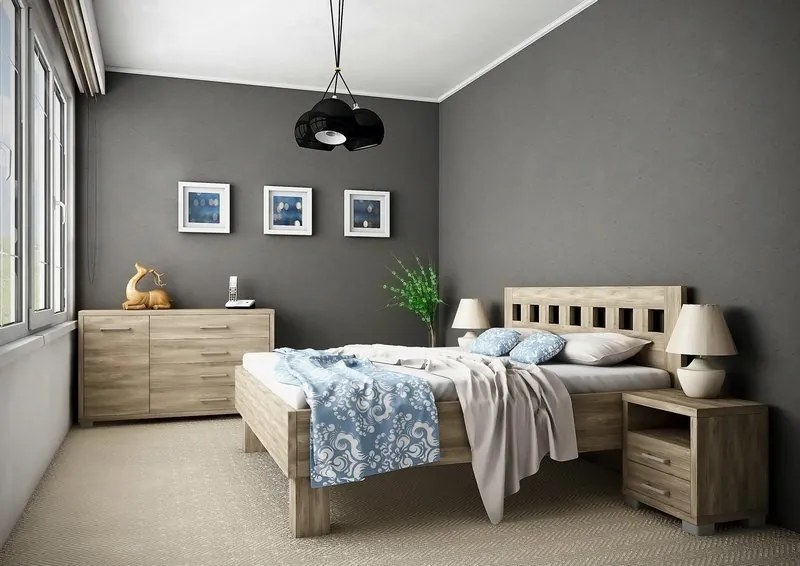 WOOD SERVICE Posteľ Janka Kráľovská výška bez úložného priestoru 140 x 200
