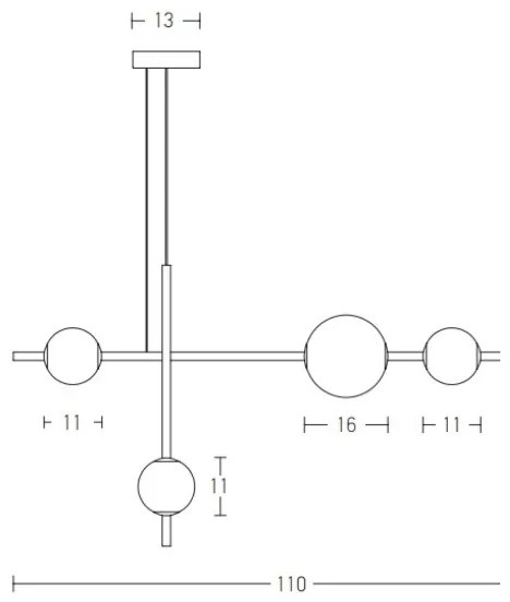 Zambelis 20131 - LED Stmievateľný luster na lanku LED/18W/230V