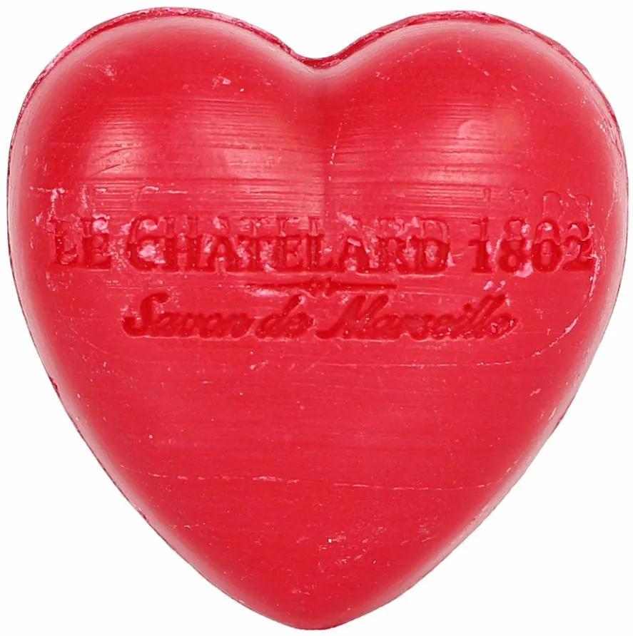 LE CHATELARD Francúzske mydlo Heart - Červené ovocie 25gr
