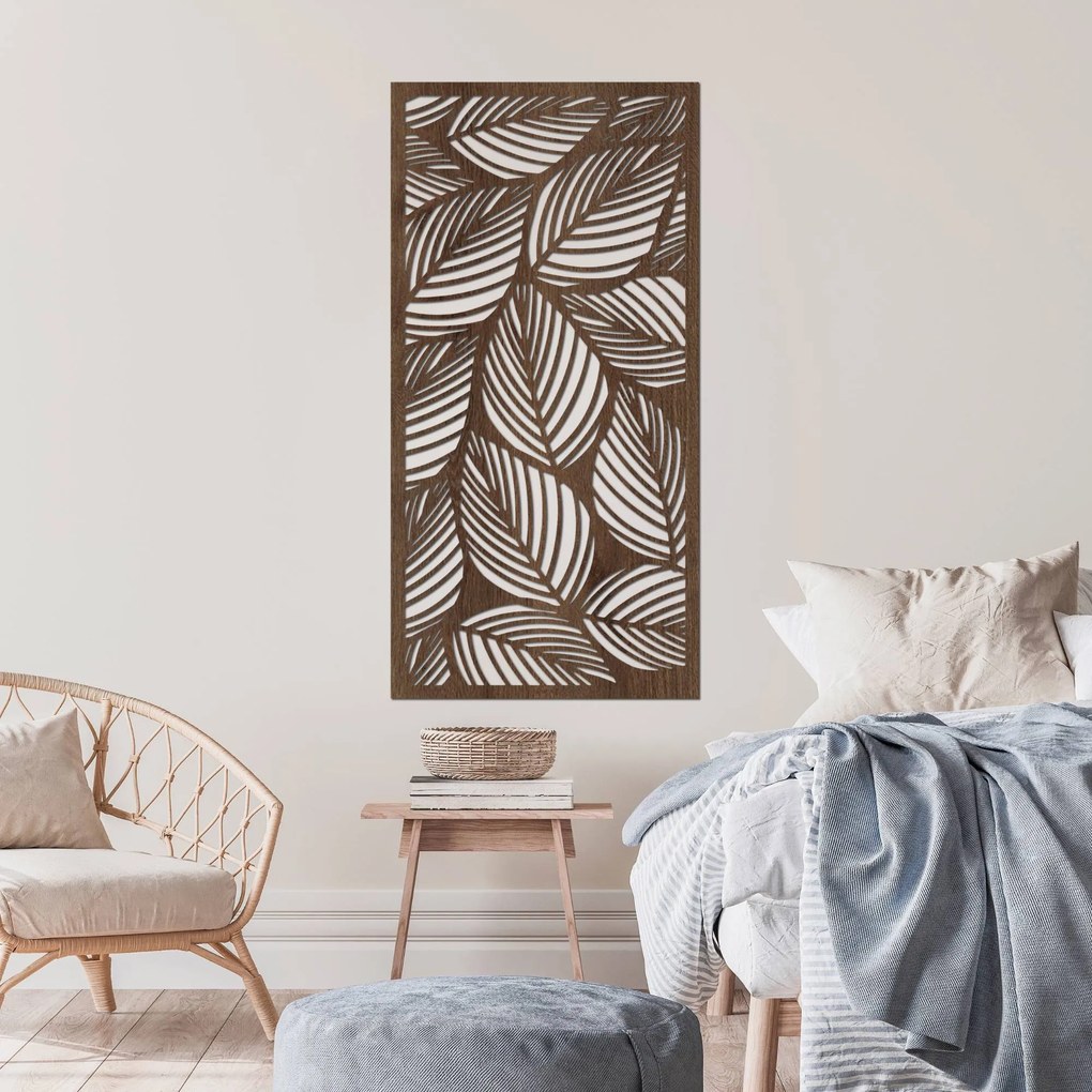Drevená nástenná dekorácia List – tropický panelový obraz | LUFUS: HDF - Javor 40 x 20 cm 4478-94182 HDF0268