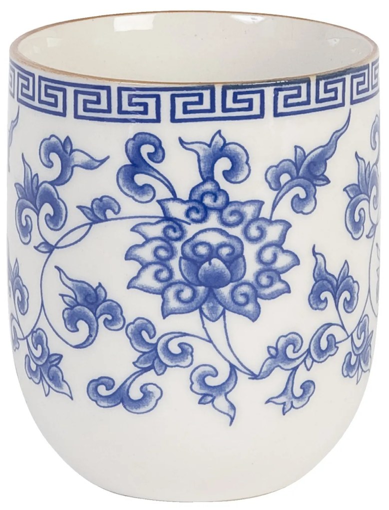 Pohárik na čaj modré kvety - Ø 6 * 8 cm / 0,1l