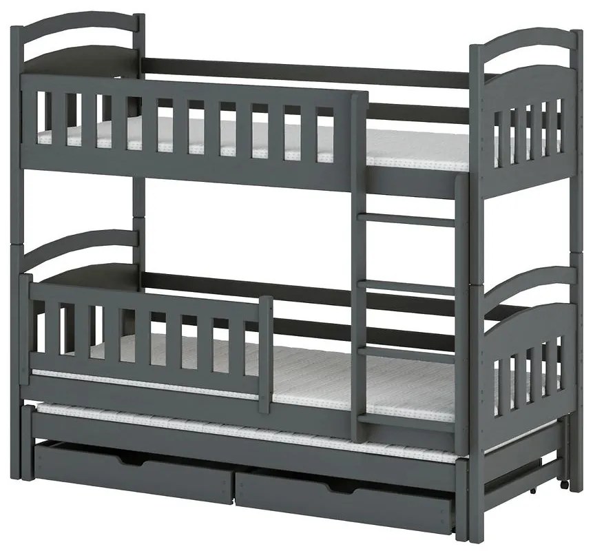 Poschodová Posteľ Blanka 90x200 graphite