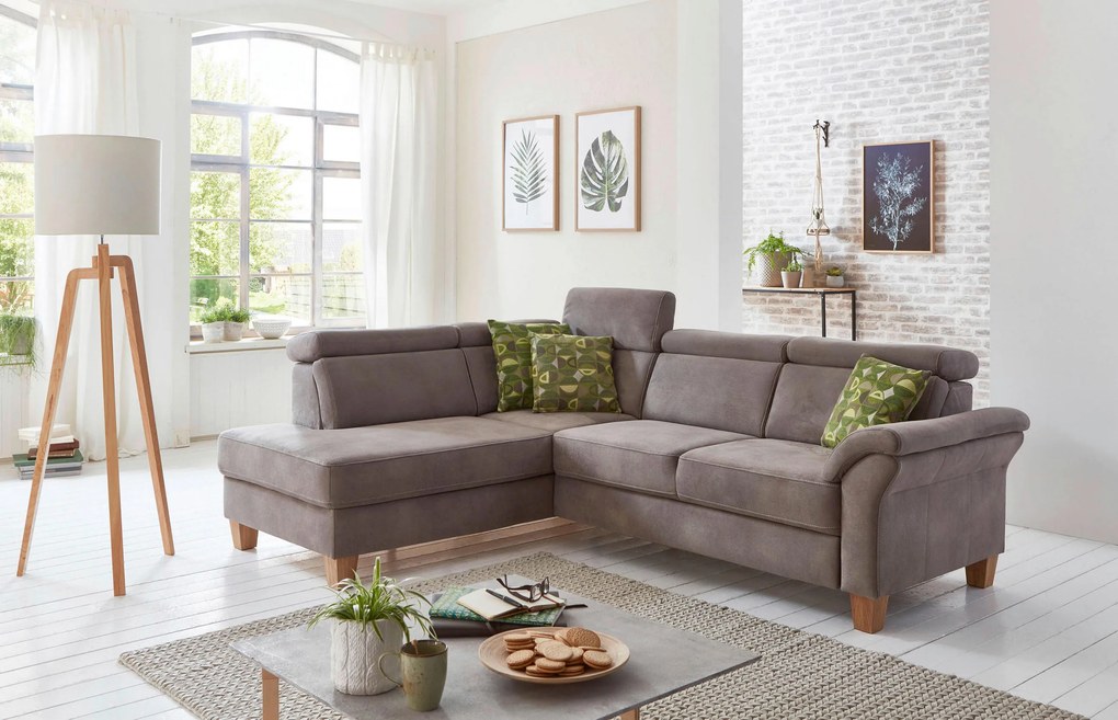 XXXLutz ROHOVÁ SEDAČKA, textil, hnedá Sit & More - Sedačky - 000144005202