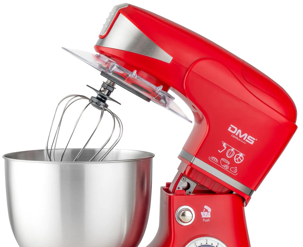 DMS Germany KMFB-1700 kuchynský robot 3v1 1700 W / kovové prevody / červená