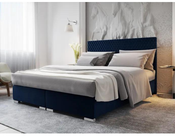 Manželská posteľ 160x200 HENIO - modrá