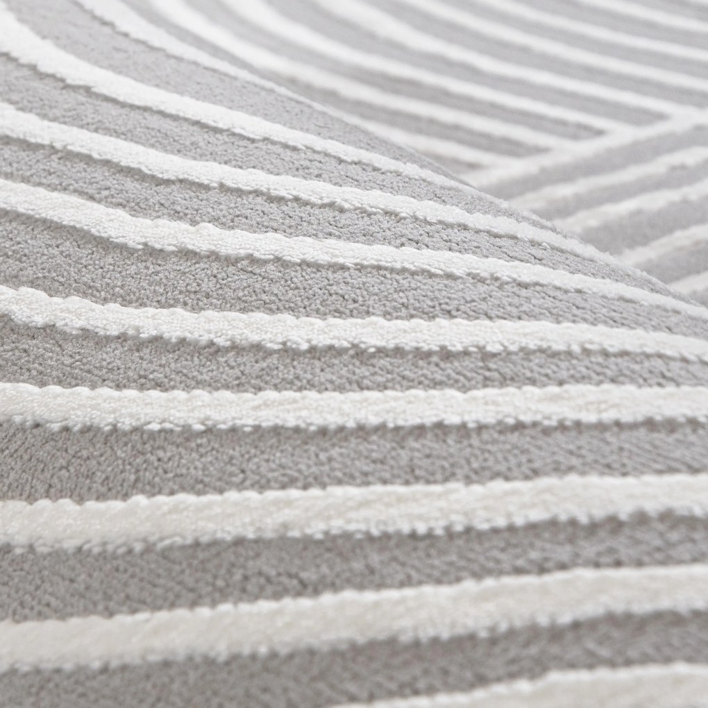 TA Koberec NG83B GRAY/WHITE ELLEN Sivý Obdĺžnikový Rozmer: 80x150 cm