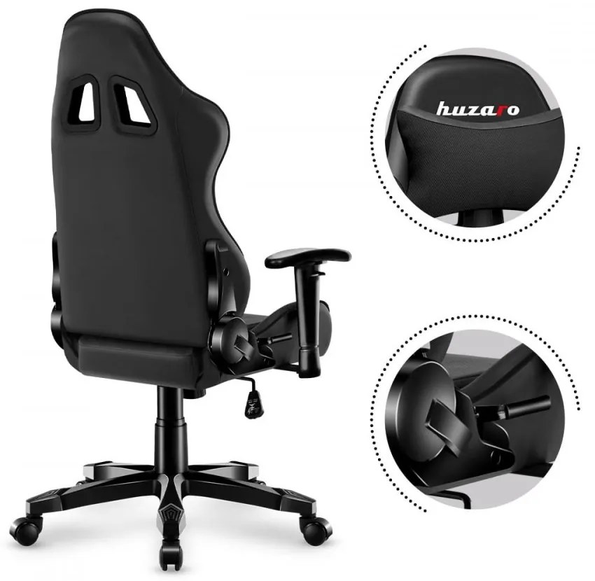 Ergonomické čierne herné kreslo pre teenegerov