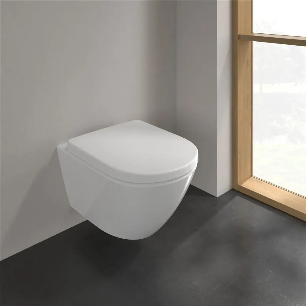 VILLEROY &amp; BOCH Subway 2.0 Comfort WC sedátko s poklopom, s funkciou QuickRelease a Softclosing, biela alpská, 9M86S101