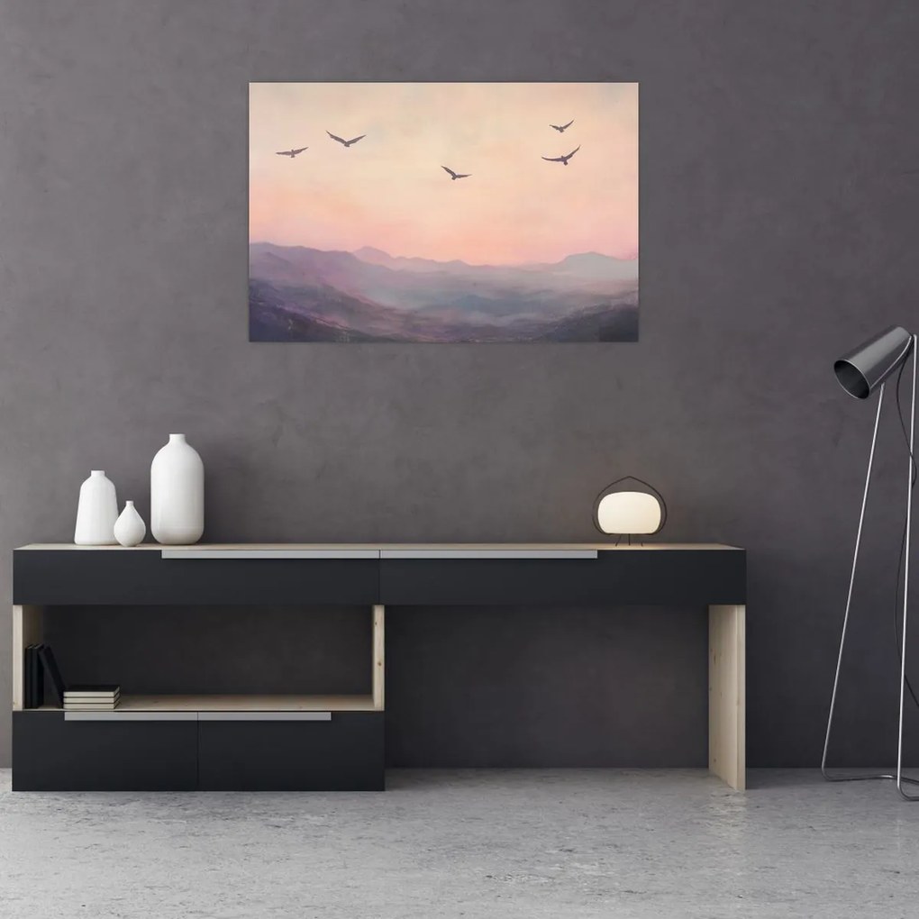 Obraz - Hejno vtákov II. (90x60 cm)