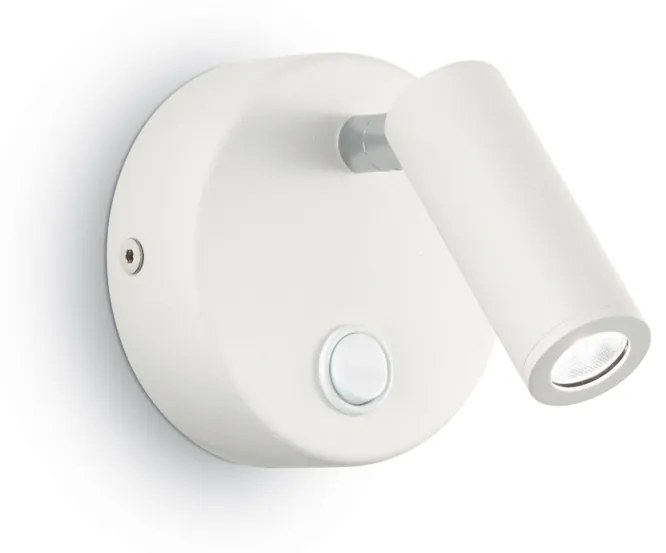 IDEAL LUX LED nástenné bodové svetlo s vypínačom PAGE, biele