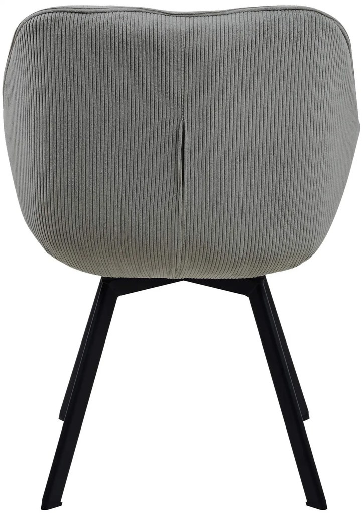 Jedálenská stolička Jordi Cord - šedá