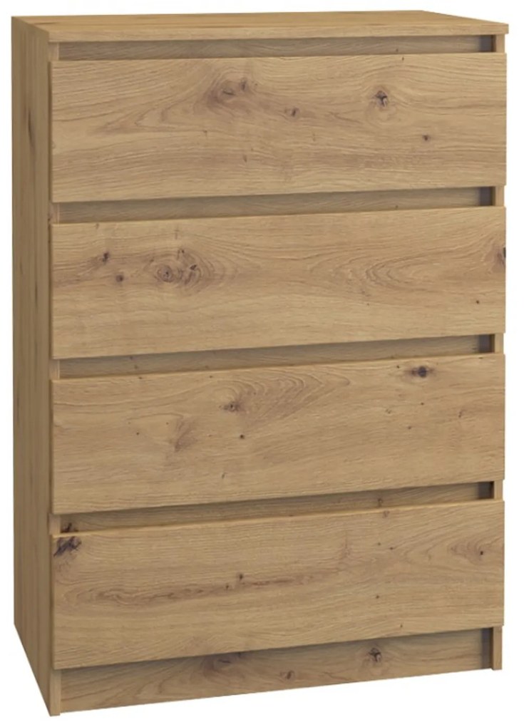 Komoda Malva 4 šuflíky dub artisan
