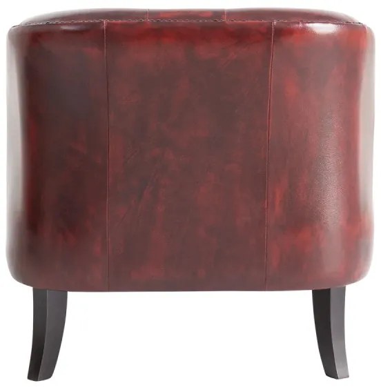 furniture-nabytek.cz - Kreslo Chesterfield Oakland z masívnej pravej kože, červené