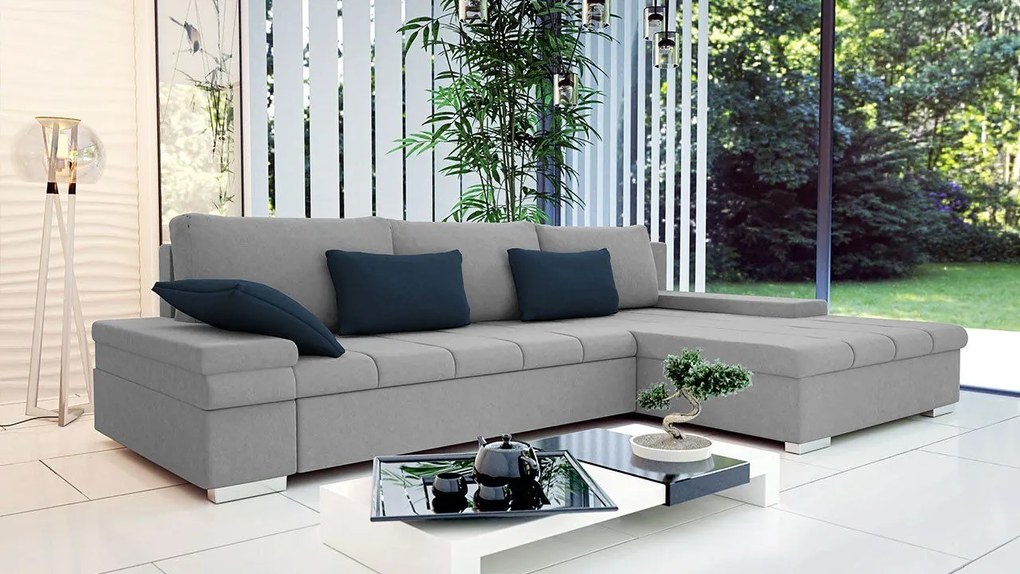 Rohová sedačka Kanton, Dostupné poťahy: ekokoža Soft 066 + Lawa 02, Strana: pravá
