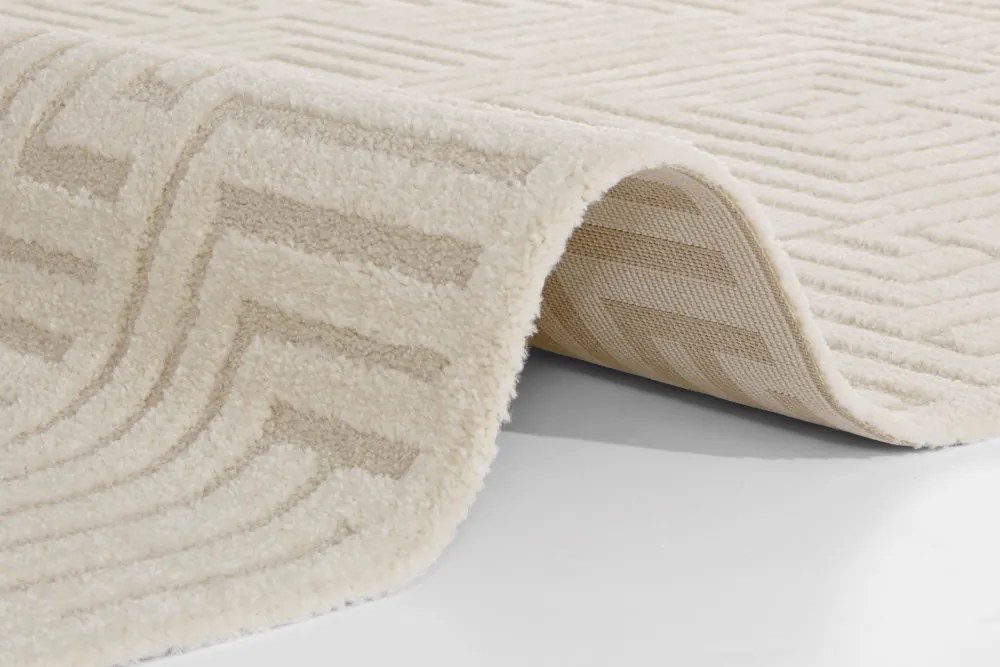 ELLE Decoration, Kusový koberec New York 105091 Cream, 160x230, biela, obývacia izba