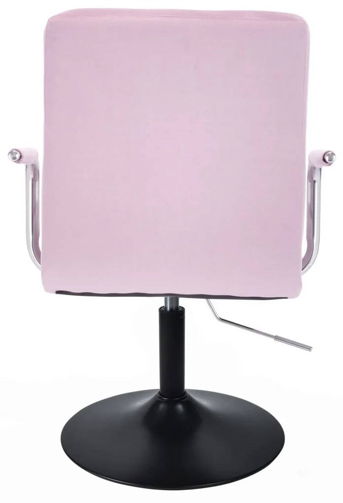 LuxuryForm DESIGN Stolička VERONA VELUR na čiernom tanieri - levanduľa