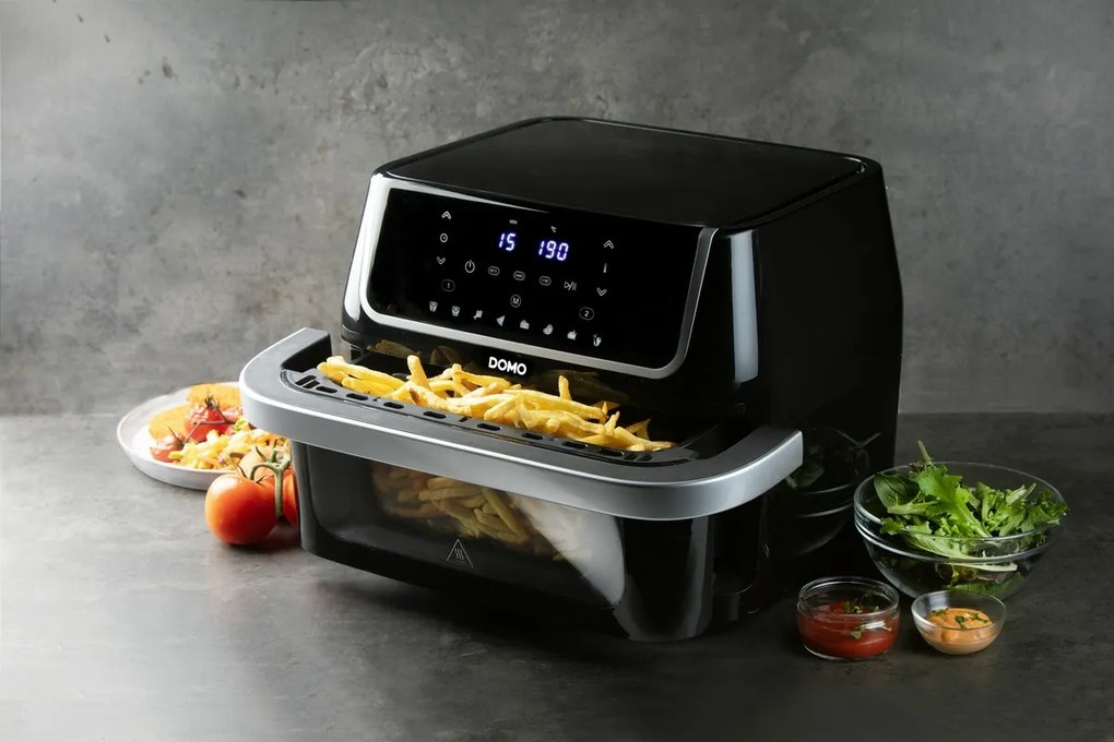 DOMO DO544FR teplovzdušná rodinná fritéza s priezorom, 10 l