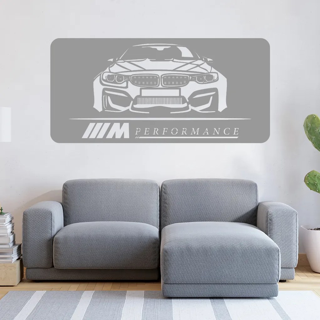 Veselá Stena Samolepka Rýchle auto Farba: černá, Veľkosť: 60 x 30 cm
