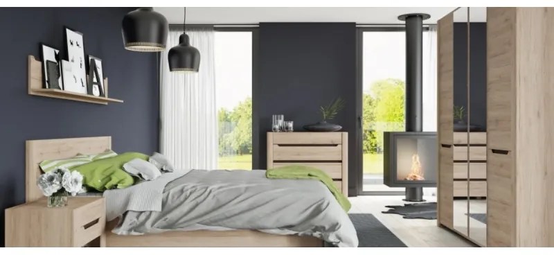 Šatníková skriňa Desjo 05 98 cm dub San Remo