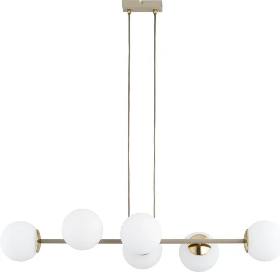 Brilagi - Luster na lankách MILO ECRU 6xE27/60W/230V béžová/zlatá