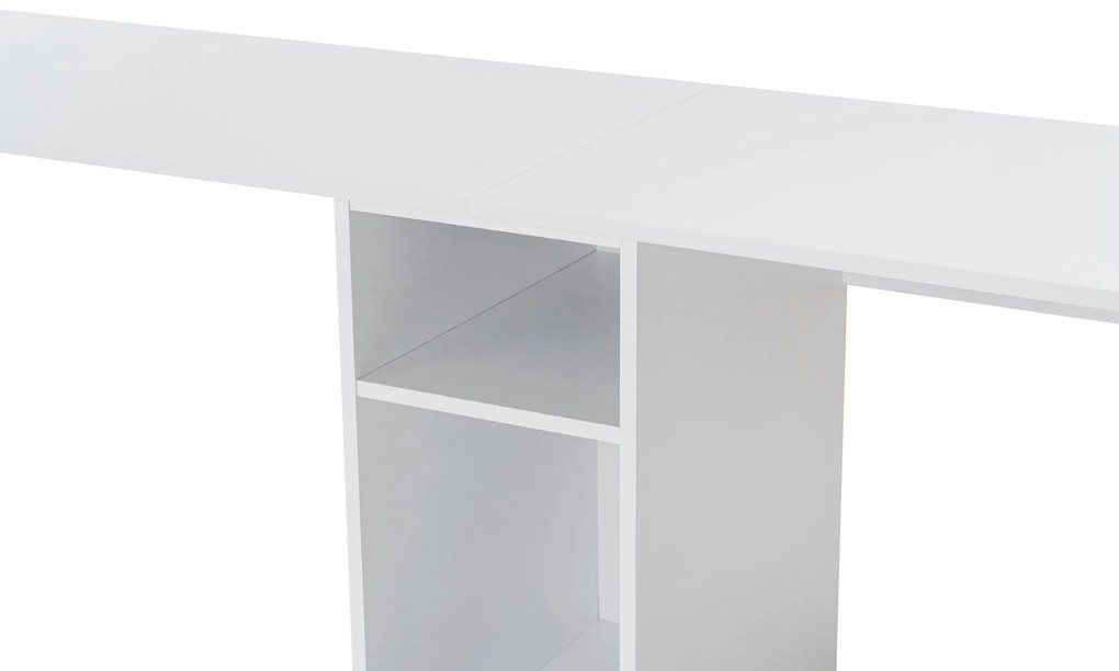 Kancelárska zostava pre 2 osoby TWIN biela/zlatá