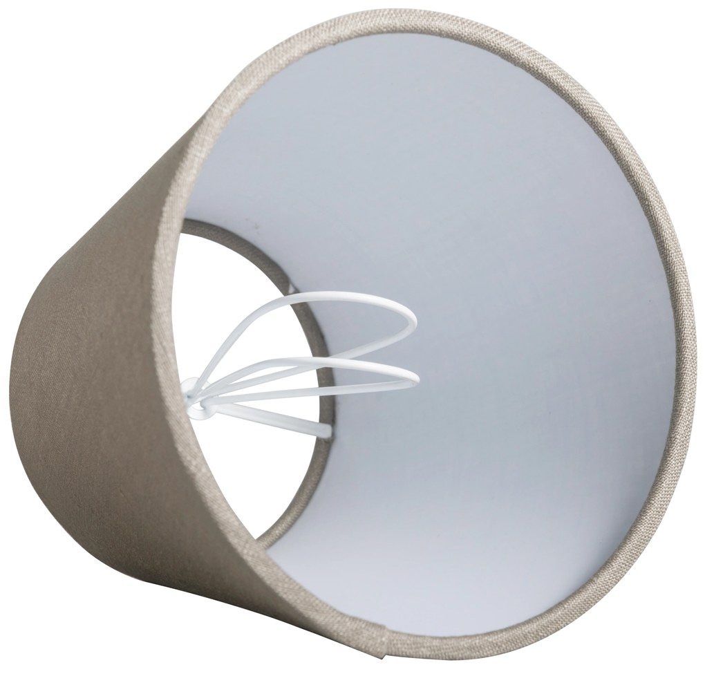 Líniový klip tienidlo taupe 12 cm okrúhle