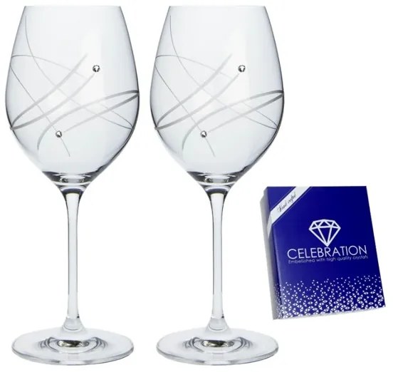 Celebration crystals Poháre na víno CRYSTALS MODERN 470 ml, 2 ks