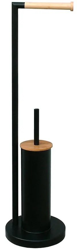 Kefa WC s vešiakom čierna bambus CP-4006 70