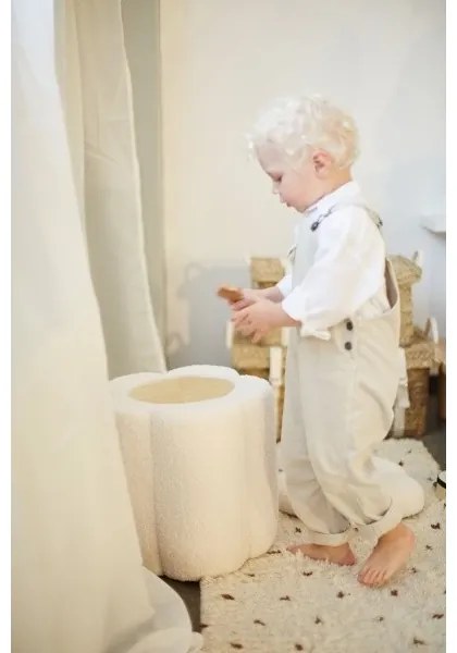 Childhome - Taburet FLOWER pr. 35 cm krémová