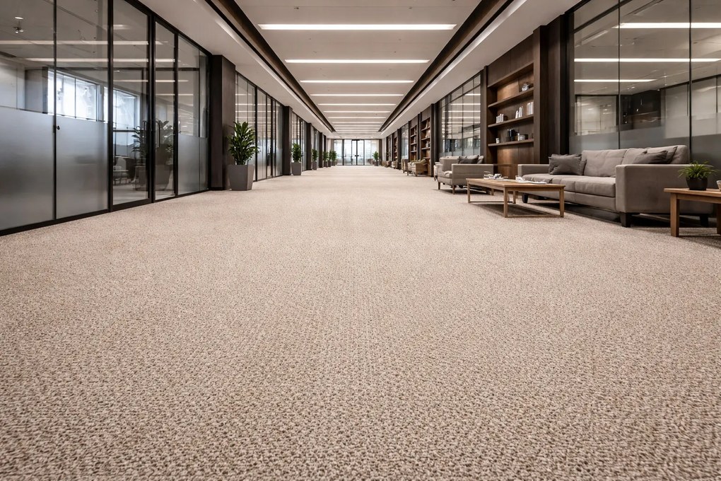 Metrážny koberec e-blitz 34, na mieru, šíře 4m, béžová, ab (mriežka), chodba / predsieň, ITC