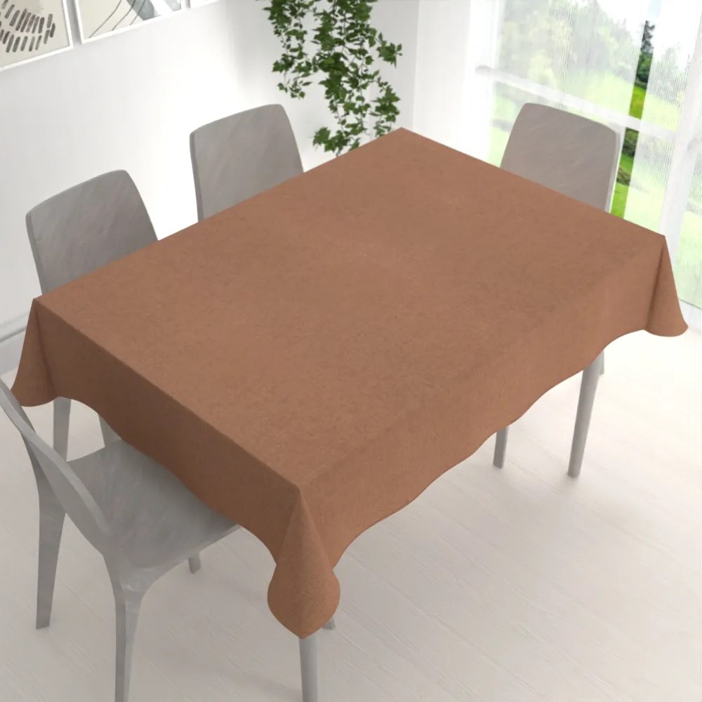 Biante Dekoračný obdĺžnikový obrus BKW-203 Hnedý žíhaný 130x220 cm