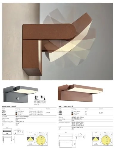 Redo 90716 - LED Vonkajšie nástenné svietidlo FLIP LED/40W/230V IP54 hnedá