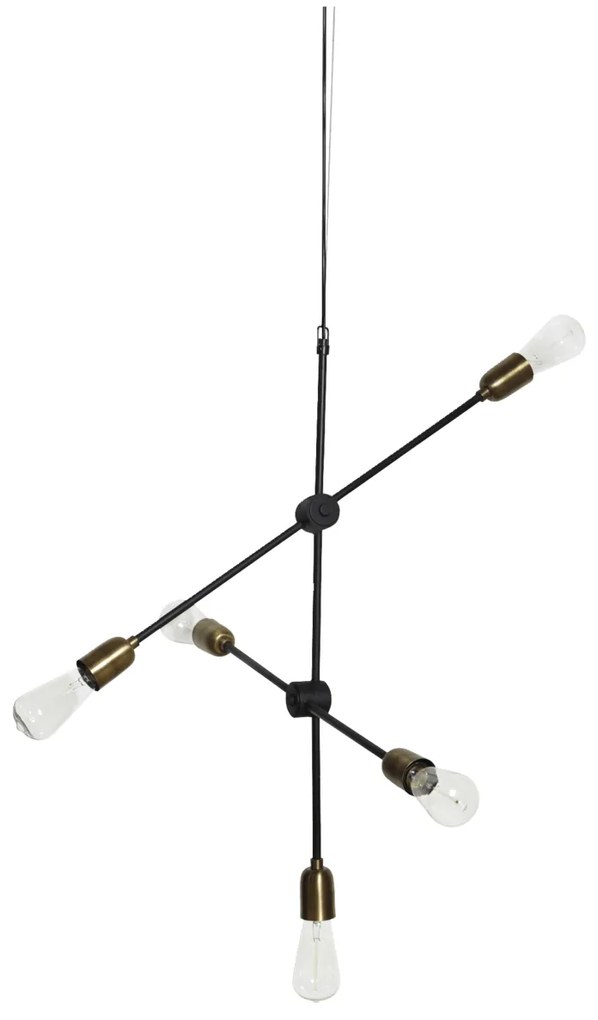 Čierna závesná lampa Molecular 68x78 cm 68 × 78 cm