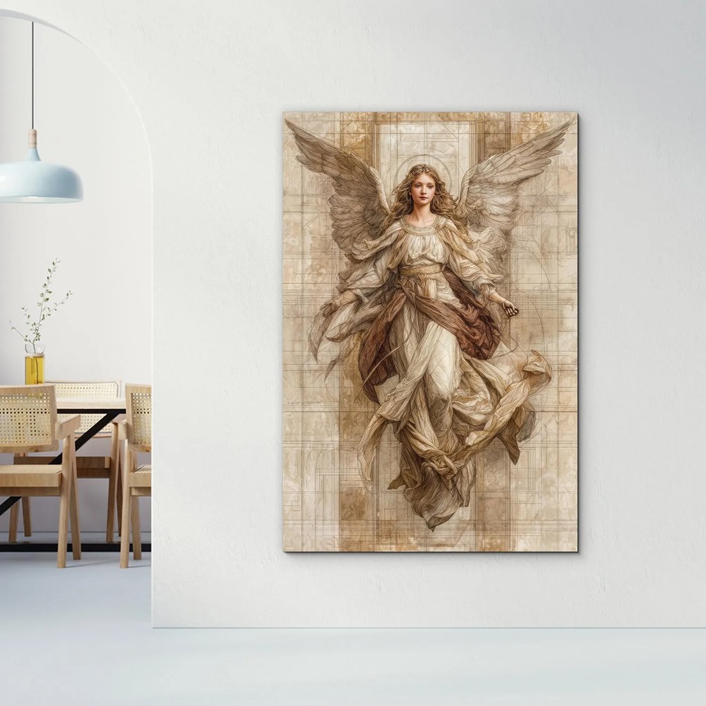 DUBLEZ | Drevený obraz na stenu - Anjel svetla